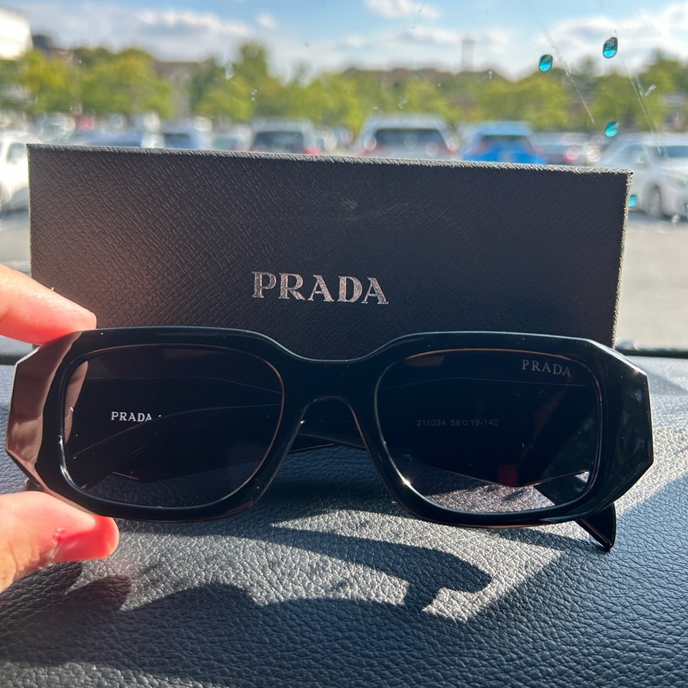 Prada Black Sunglasses purple lenses